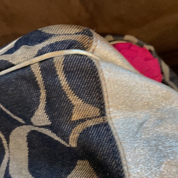 Coach Denim/Silver Backpack - Picture 5 of 11